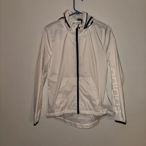 Adidas White Hooded Windbreaker - Never Worn